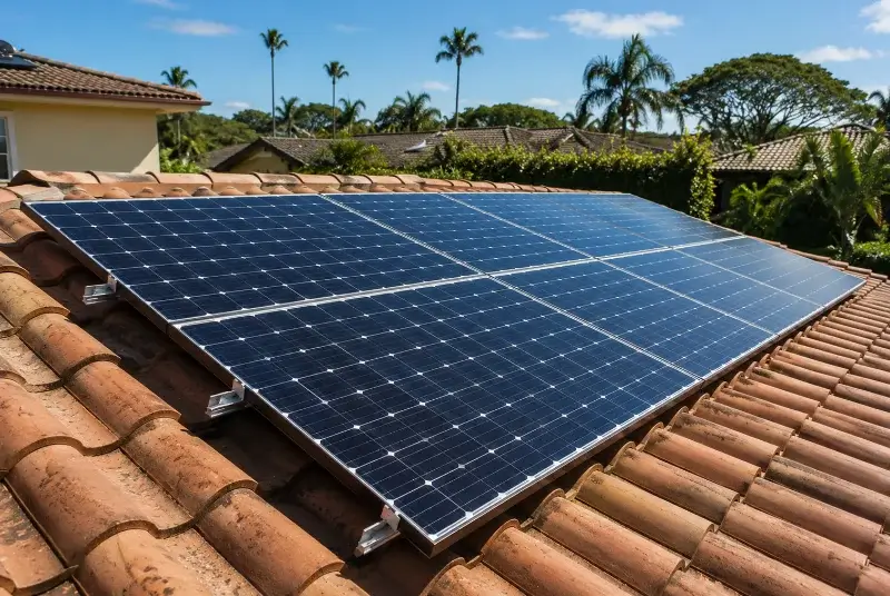 Installation de panneaux solaires au Born